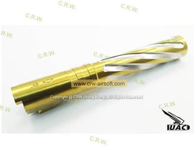 UAC Gold Stainless Steel Spiral Fluted Outer Barrel For TM 5.1 Hi-capa