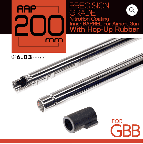 UNICORN 200mm Nitroflon Coating 6.03MM Ultimate Precision Inner Barrel For AAP GBB