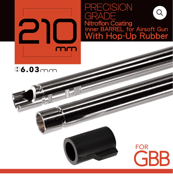 UNICORN 210mm Nitroflon Coating 6.03MM Ultimate Precision Inner Barrel For GBB