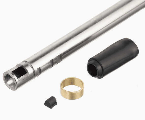 UNICORN 6.03 Nitroflon Coated Brass 370MM AEG Inner Barrel - with 60 Degree Hop-Up Bucking & Nub