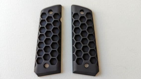 USA Aluminium Grip for M1911/MEU (Honeycomb, Black)