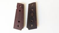 USA Made M1911 Walnut Wood grip-01 with AMBI-safety cut