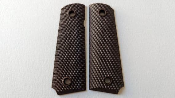 USA Made WW2 style M1911A1 Plastic grips (Brown)