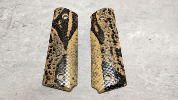 USA Snake skin M1911 grip (2tones) with Ambi-safety cut