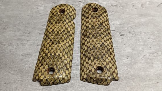 USA Snake skin M1911 grip (No.75) with Ambi-safety cut
