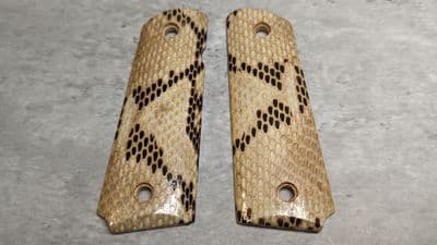 USA Snake skin M1911 grip (Python) with Ambi-safety cut