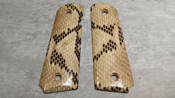 USA Snake skin M1911 grip (Python) with Ambi-safety cut