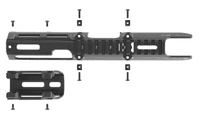 UTG PRO Monolithic M-LOK Handguard for MP5K (Hard Coat Anodized) Real steel item