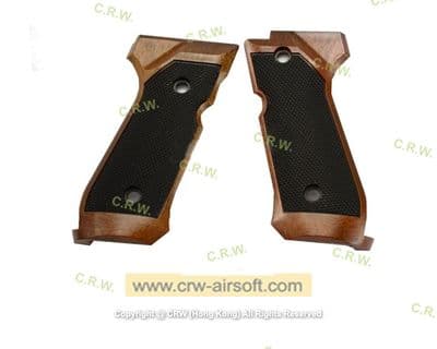 WE ABS Plastic Wood Black Grip Cover For WE M9 GBB