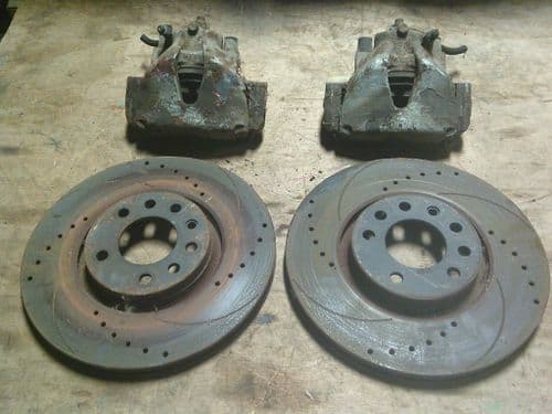 ASTRA MK4 GSI 308mm DIMPLED & GROOVED FRONT BRAKE KIT, 5-STUD