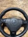 ASTRA MK5 VXR LEATHER STEERING WHEEL & AIRBAG.  BLACK INSERTS