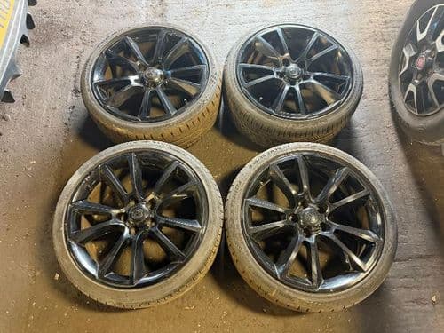 ASTRA VXR GENUINE 19" RONAL ALLOY WHEELS IN BLACK WITH BRANDED TYRES SET OF 4