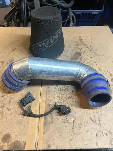 ASTRA VXR Z20LEH BAD ASS ALLOY DIVERSION PIPE WITH BLUE JOINER HOSES, CONE AIRFILTER & MAF EXT LOOM