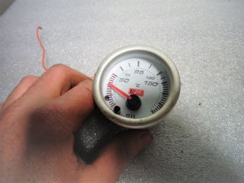 AUTO GAUGE WHITE FACED OIL TEMP GAUGE