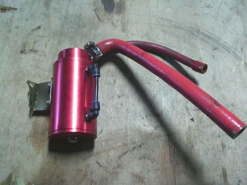 RED ALLOY OIL CATCH CAN & SILICONE HOSES