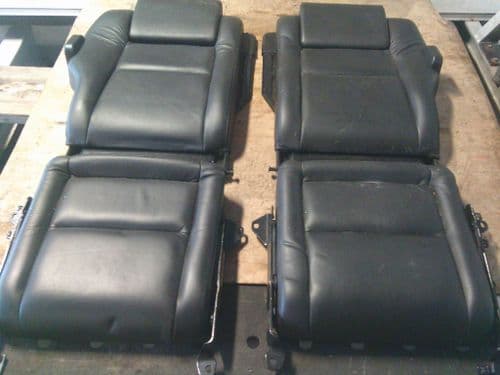ZAFIRA GSI RECARO FULL BLACK LEATHER INTERIOR REAR FOLDING BOOT SEATS PAIR