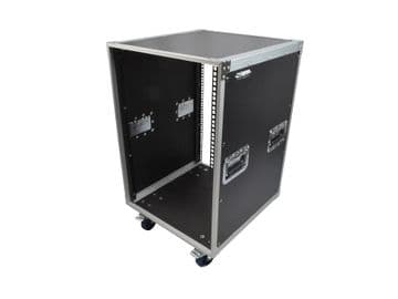 16U Rack Sleeve Flight Case, 500mm Depth with Wheels