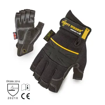 Dirty Rigger Comfort Fit™ Fingerless Rigger Glove (V1.6)