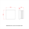 Easydeck 30mm x 30mm End Cap (Per 12)
