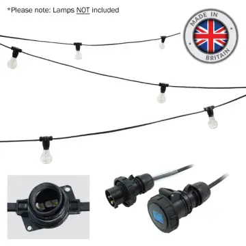 ES Heavy Duty Rubber Festoon with 16A Plug and Socket