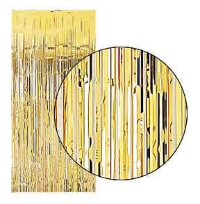 Gold Slash (Foil) Shimmer Curtains for Theatre / Stage / Party