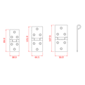 Loose Pin Hinges - (pin not included) Box of 10