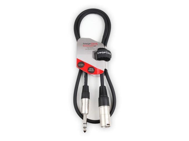 Male XLR - 6.35mm Stereo Jack Plug