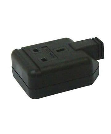 Permaplug ELS13BLK RUBBERISED SOCKET - 13A/BLACK