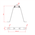 Pipe to Wall Bracket Large (300mm Stand Off)