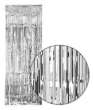 Silver Slash (Foil) Shimmer Curtains for Theatre / Stage / Party