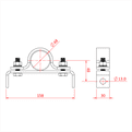 Stud Hanger (12mm) for 48mm Bar