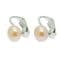 Clip On Pearl Earrings - 8-9 mm AA - Sterling Silver. Available in: White, Pink, Lavender & Black