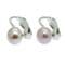 Clip On Pearl Earrings - 8-9 mm AA - Sterling Silver. Available in: White, Pink, Lavender & Black
