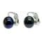 Clip On Pearl Earrings - 8-9 mm AA - Sterling Silver. Available in: White, Pink, Lavender & Black