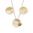 Mother of Pearl/Shell Set, Pink, Pendant & Earrings - Rose Gold Plated Sterling Silver