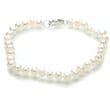Pearl Bracelet - A 5mm Off Round Cultured Freshwater Pearls - 7" or 7.5''