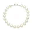 Pearl Bracelet - AA 9-10mm Near Round Cultured Freshwater Pearls - sterling silver push in clasp