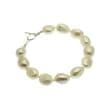 Pearl Bracelet - AAA 10mm Baroque Pearls - with sterling silver clasp. White, Pastel Mix or Black.