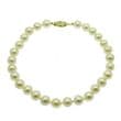 Pearl Bracelet - AAA 6.5mm Round Cultured Freshwater Pearls - 14ct gold filigree clasp
