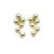 Pearl Cluster Earrings - Gold on Sterling Silver Studs - 3.5mm White Pearl