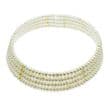 Pearl Collar/Choker - White Button Pearls - 13-17 inches - Flexible