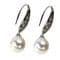 Pearl Drop Earrings, 7mm Pearls on CZ Studded Hooks