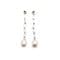 Pearl Drop Earrings, 7mm Pearls on Sterling Silver Paperclip Chains
