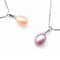 Pearl Drop Pendant - AA 7mm - Sterling Silver. White, Peach, Lavender and Black