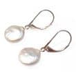 Pearl Earrings - 12 mm AAA Coin Pearl on Sterling Silver Leverbacks. White, Pink, Lavender