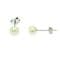 Pearl Earrings - 4 mm AAA Button Pearls on Sterling Silver Studs White, Pink, Lavender and Black