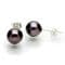 Pearl Earrings - 7-8mm AAA Round Pearls on Sterling Silver. White, Pink, Lavender & Black