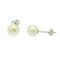 Pearl Earrings - 7mm AA Button Pearls on Sterling Silver. White, Pink, Lavender, Black, Red, Grey