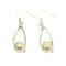 Pearl Earrings - 7mm AA Off Round Pearls Sterling Silver 'Wishbone' & Hooks. White, Pink, Lavender