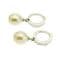 Pearl Earrings - 7mm AA Oval Drops on Faceted Sterling Silver Hoops